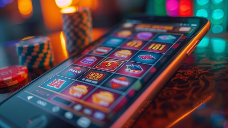 Caishen Wins reel layout with cascading symbol mechanics displayed on mobile screen